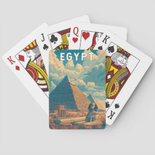 Egypt Illustration Travel Art Vintage Poker Cards