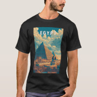 Egypt Illustration Travel Art Vintage