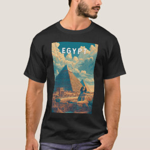 Egypt Illustration Travel Art Vintage T-Shirt