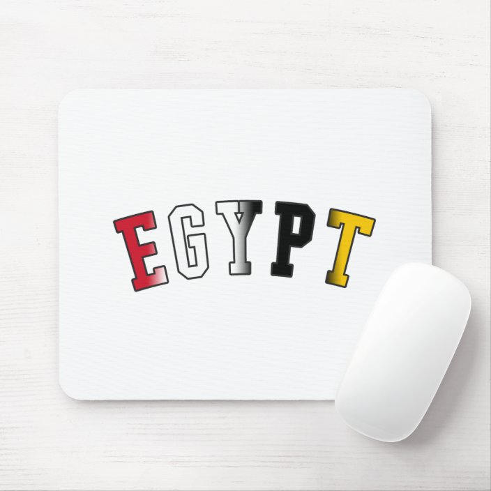 Egypt in National Flag Colors Mousepad