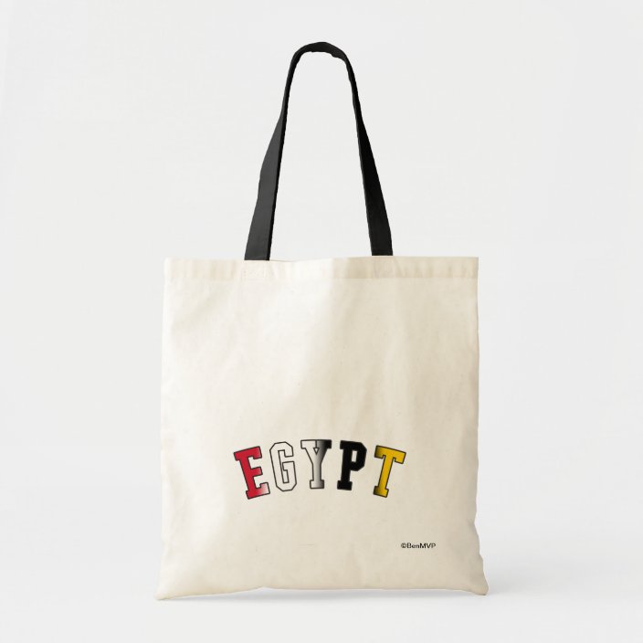 Egypt in National Flag Colors Tote Bag