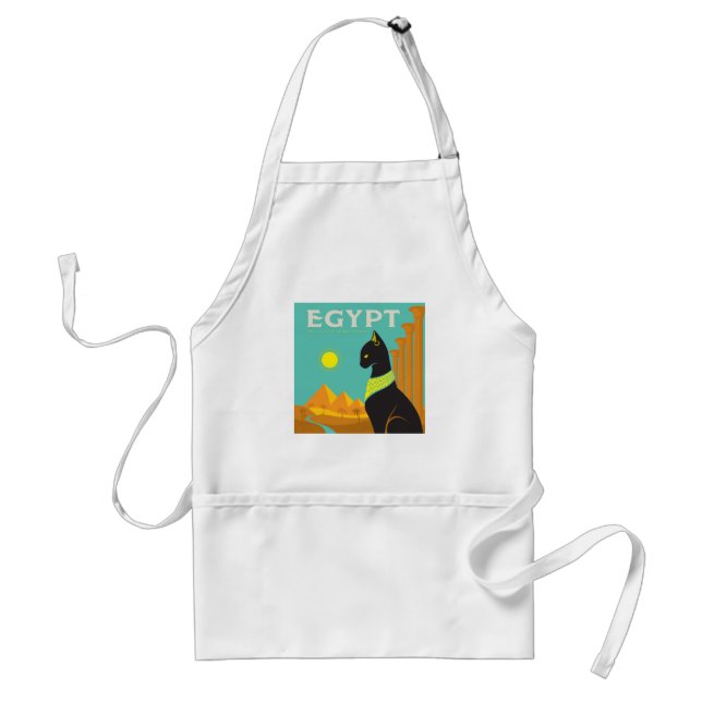 Egypt | Land of  Feline Royalty Adult Apron (Front)