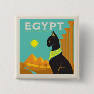 Egypt Land of Feline Royalty Button
