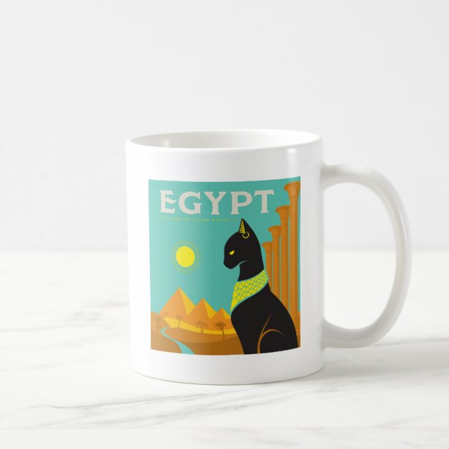 Egypt | Land of  Feline Royalty Coffee Mug (Right)