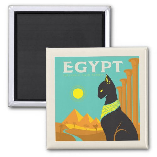 Egypt Land of  Feline Royalty Magnet