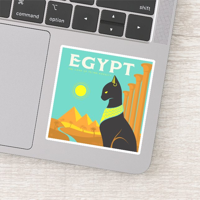 Egypt | Land of  Feline Royalty Sticker (Detail)