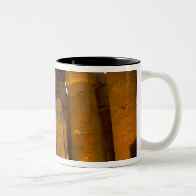 Egypt, Luxor.  Karnack Temple. Two-Tone Coffee Mug (Right)