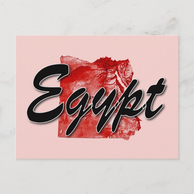 Egypt map postcard (Front)