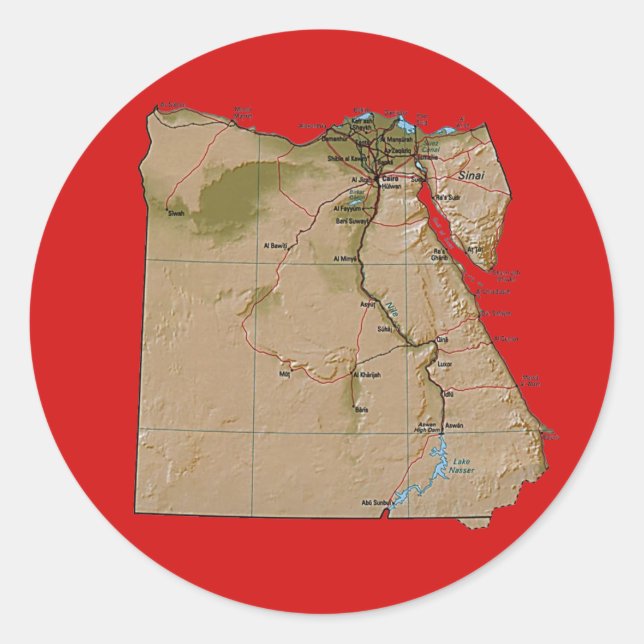 Egypt Map Sticker (Front)