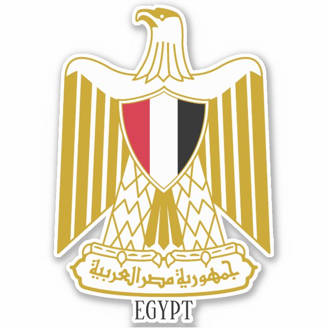 Egypt National Coat Of Arms Patriotic Sticker (Front)