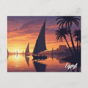 Egypt Nile Felucca Postcard