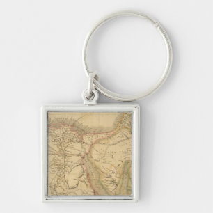 Egypt, Palestine and Arabia Map Keychain
