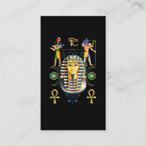 Egypt Pharaoh Tutankhamun King Tut Horus Eye Ankh Business Card