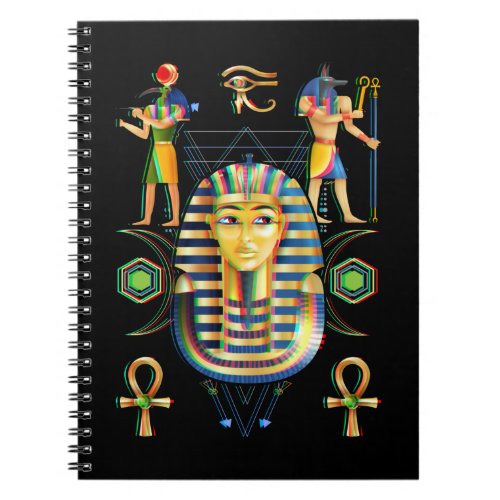 Egypt Pharaoh Tutankhamun King Tut Horus Eye Ankh Notebook
