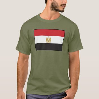 Egypt Plain Flag T-shirt by representshop at Zazzle