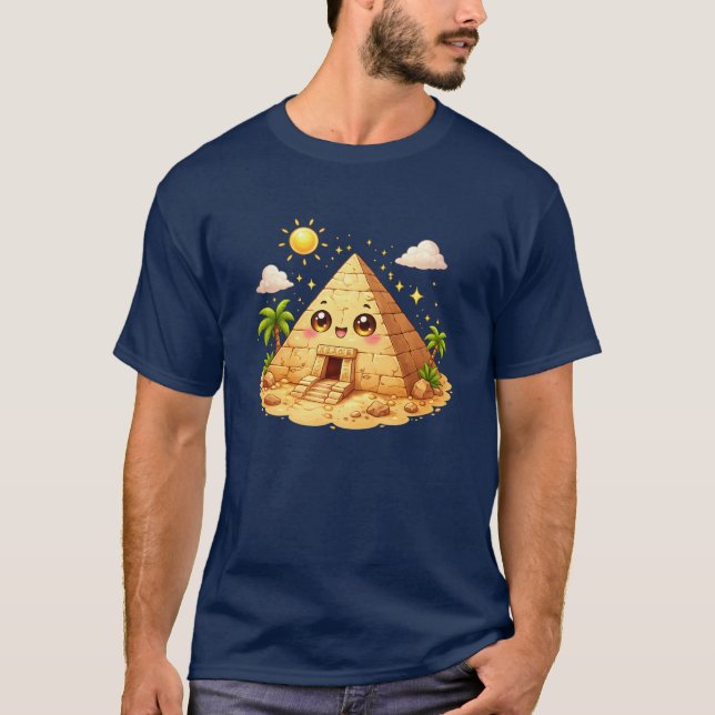 Egypt Pyramid Kawaii T-Shirt (Front)