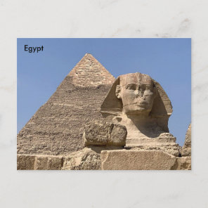 Egypt, Pyramid of Cheops and the Great Sphinx Postcard