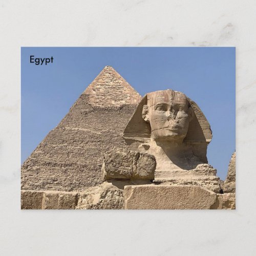 Egypt Pyramid of Cheops and the Great Sphinx Postcard