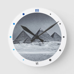 Egypt - Pyramids, Ancient Cairo (vintage clock) Round Clock