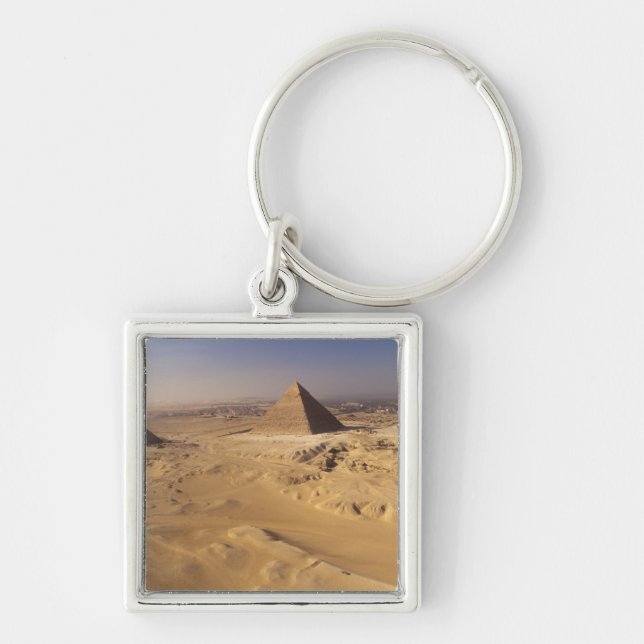 Egypt, Pyramids at Giza, Khafre, Khufu, Menkaure Keychain (Front)