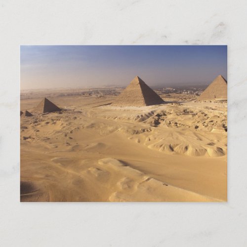 Egypt Pyramids at Giza Khafre Khufu Menkaure Postcard