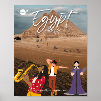 Egypt Pyramids & Music Culture Poster | Modern Egy
