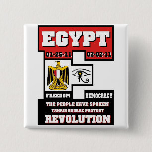 Egypt Revolution Pinback Button