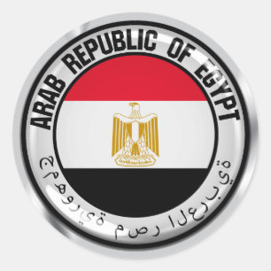 Egypt  Round Emblem Classic Round Sticker