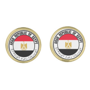 Egypt Round Emblem Cufflinks