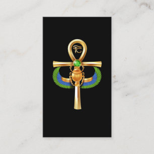 Egypt Scarab Artifact Ankh Horus Eye Business Card