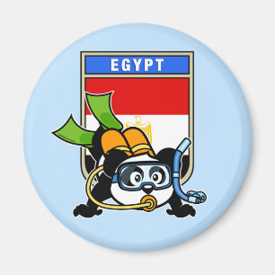 Egypt Scuba Diving Panda Magnet