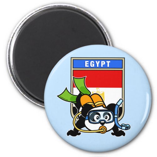 Egypt Scuba Diving Panda Magnet