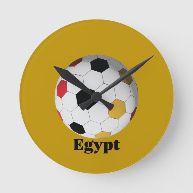 Egypt Soccer Round Clock (Front)