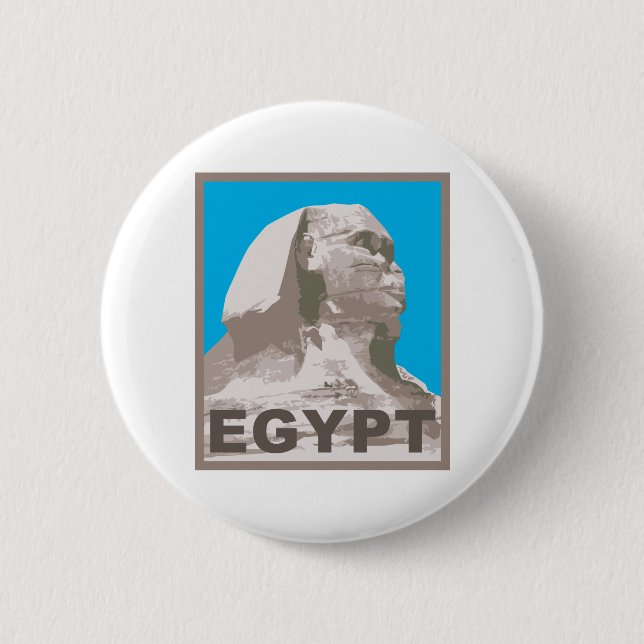 Egypt Sphinx Pinback Button (Front)