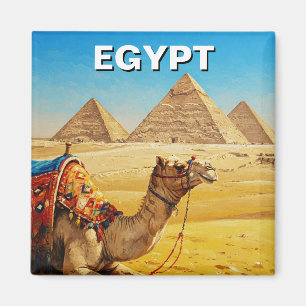 Egypt Sphinx Pyramids of Giza Camel Magnet
