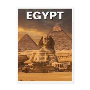 Egypt Sphinx Pyramids of Giza Postcard