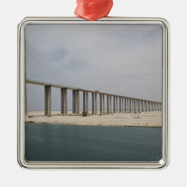 Egypt, Suez Canal. Bridge of Peace aka Peace Metal Ornament (Front)