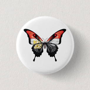 Egypt Swallowtail Butterfly Flag Sticker Button