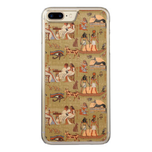 Egypt Symbols Pattern Carved iPhone 8 Plus/7 Plus Case