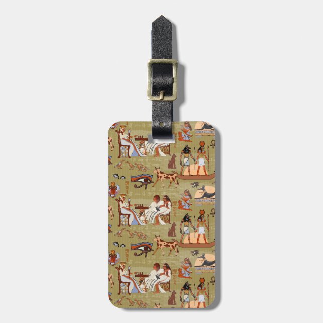Egypt | Symbols Pattern Luggage Tag (Front Vertical)
