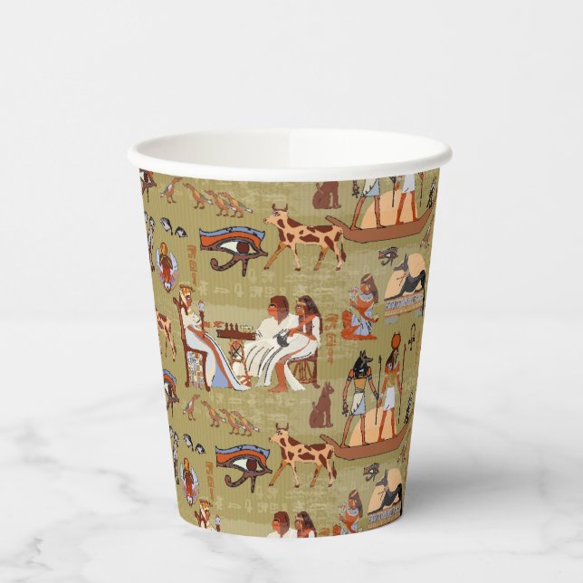 Egypt | Symbols Pattern Paper Cups (Left)