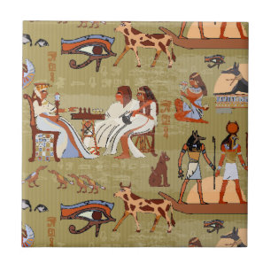 Egypt Symbols Pattern Tile