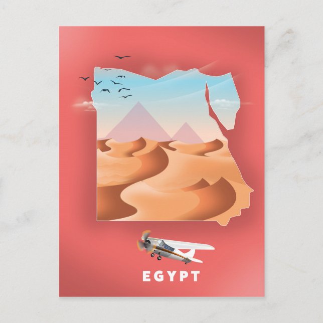 Egypt travel poster postcard (Front)