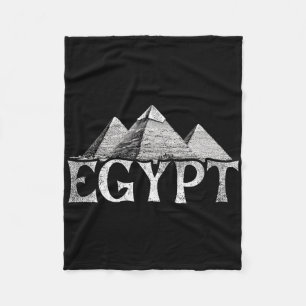 Egypt Vacation Travel Pyramids Fleece Blanket