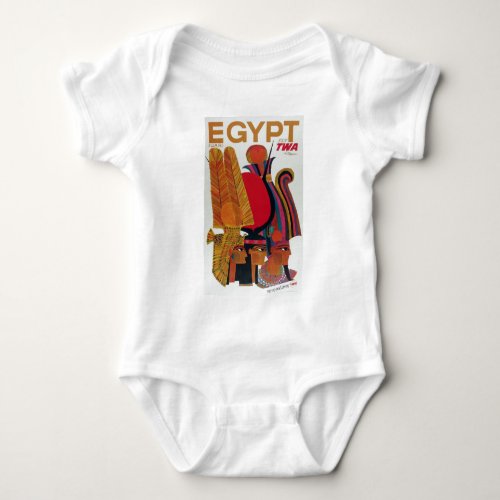 Egypt Vintage Air Travel Ancient Culture Tourism Baby Bodysuit