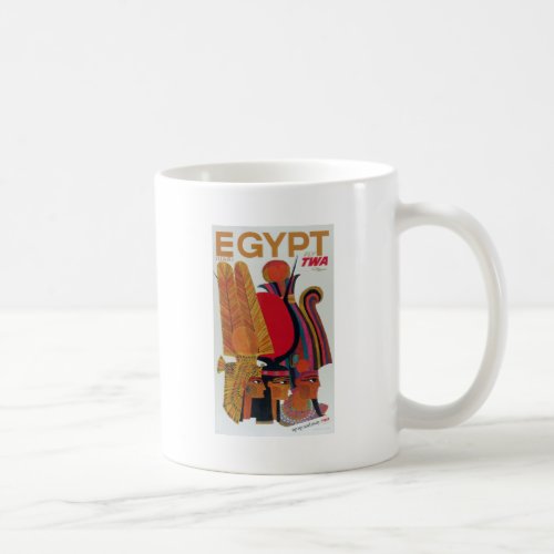 Egypt Vintage Air Travel Ancient Culture Tourism Coffee Mug