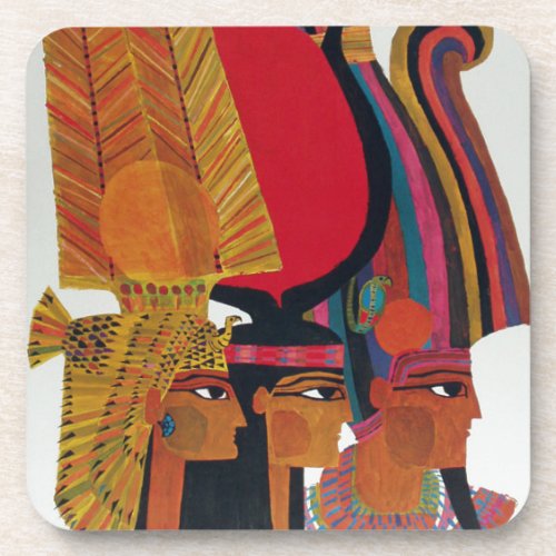 Egypt Vintage Air Travel Ancient Culture Tourism Drink Coaster