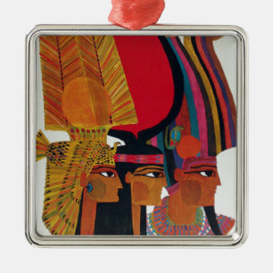 Egypt Vintage Air Travel Ancient Culture Tourism Metal Ornament