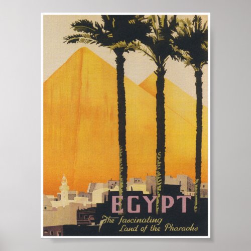 Egypt Vintage Travel Poster