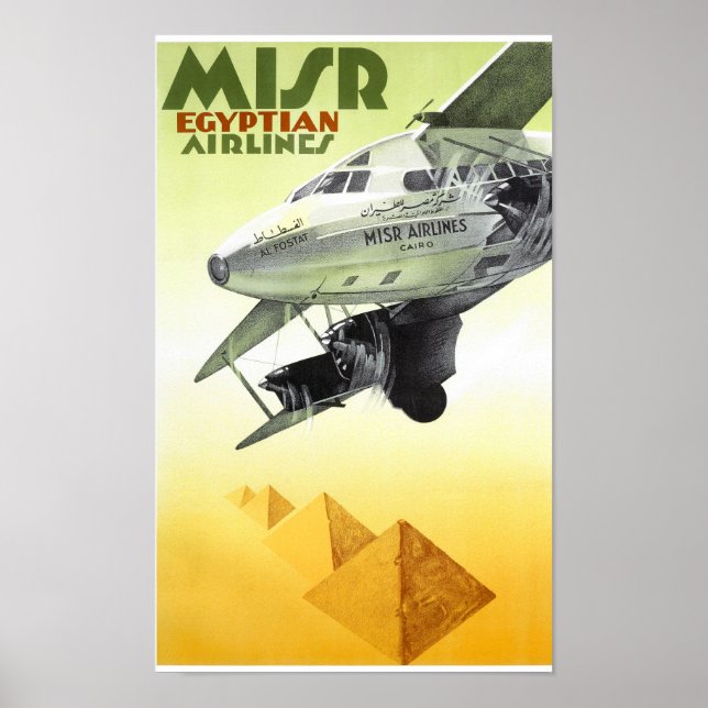 Egypt Vintage Travel Poster Restored (Front)